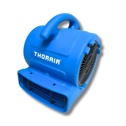 Thorair Mini Snail Carpet Blower in blue for efficient carpet drying and airflow